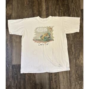 VTG 80/90s Gary Larson's The Far Side Dial-a-Cat T-shirt Size XL Dog Comic